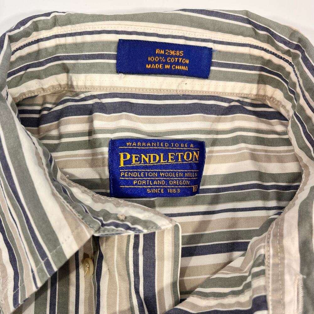 men's Pendleton shirt button down long sleeve top… - image 2